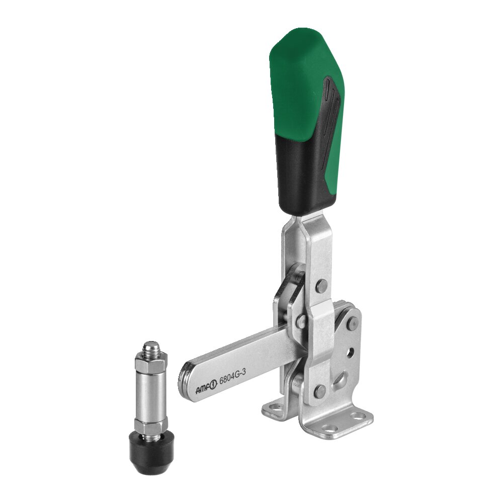 Вертикальный шарнирный зажим с зеленой ручкой АМF 557485
