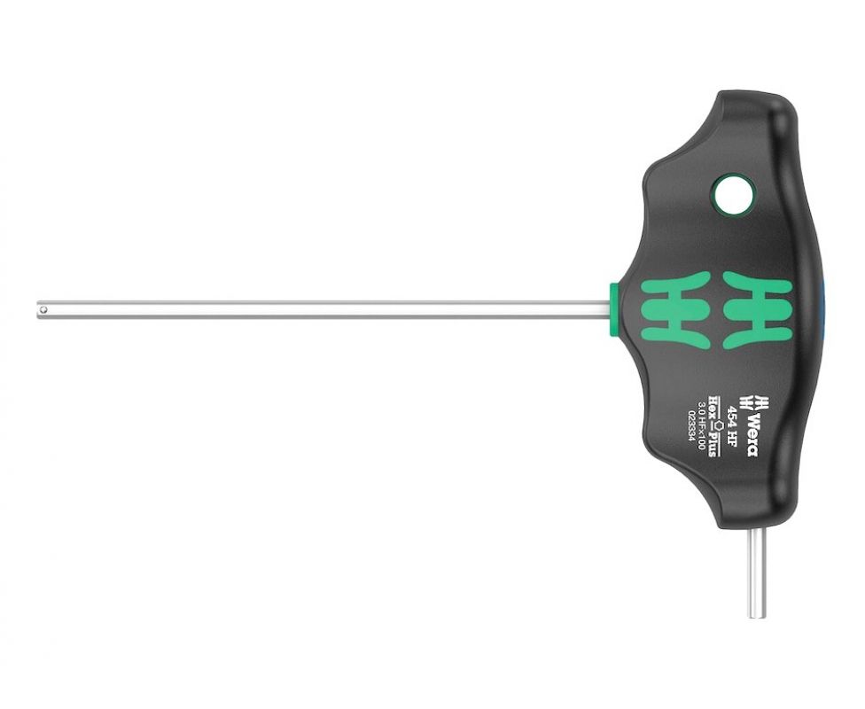 картинка Отвертка Hex-Plus 454 HF 4.0 х 100 с поперечной ручкой, с фиксирующей функцией Wera WE-023338 от магазина "Элит-инструмент"