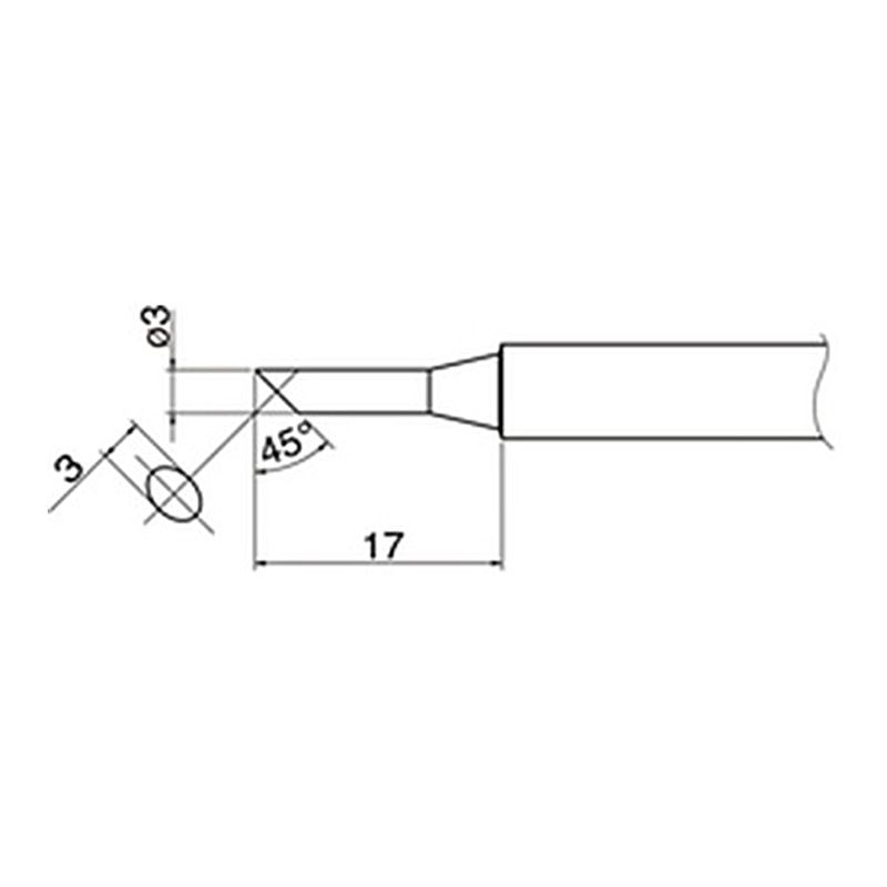 T34-I Сменный наконечник (жало) HAKKO