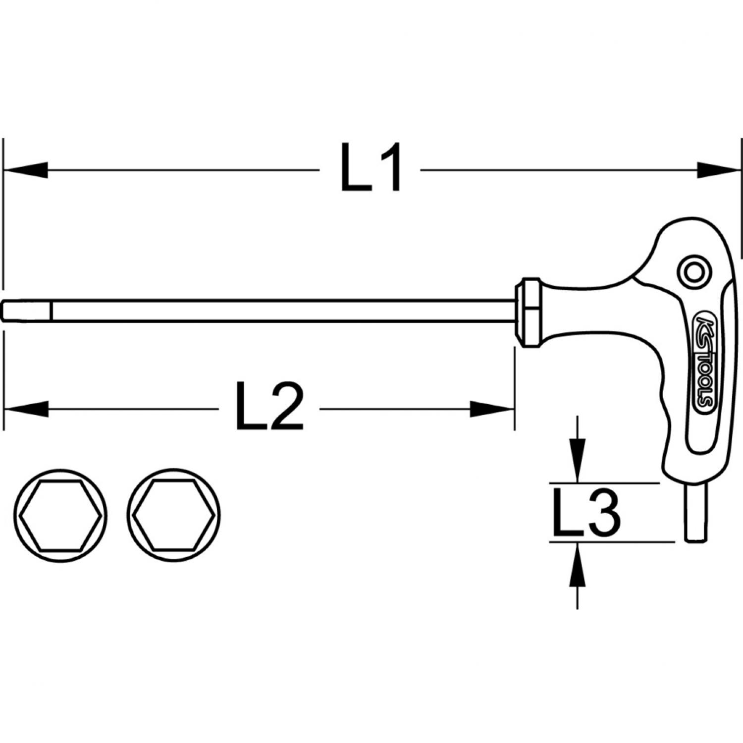 картинка Ключ с внутренним шестигранником и Т-образной рукояткой 6 мм от магазина "Элит-инструмент"