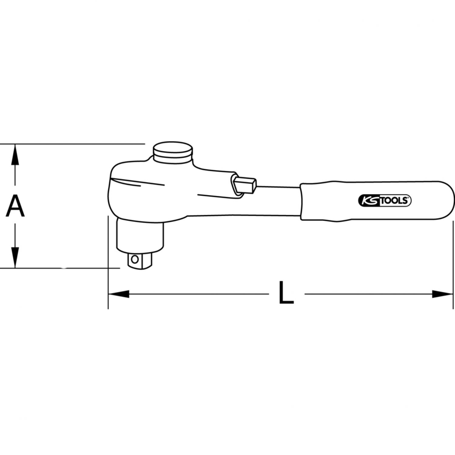 картинка Трещотка изолированная переключающаяся 1/2", со стопорным механизмом, 32 зубца от магазина "Элит-инструмент"