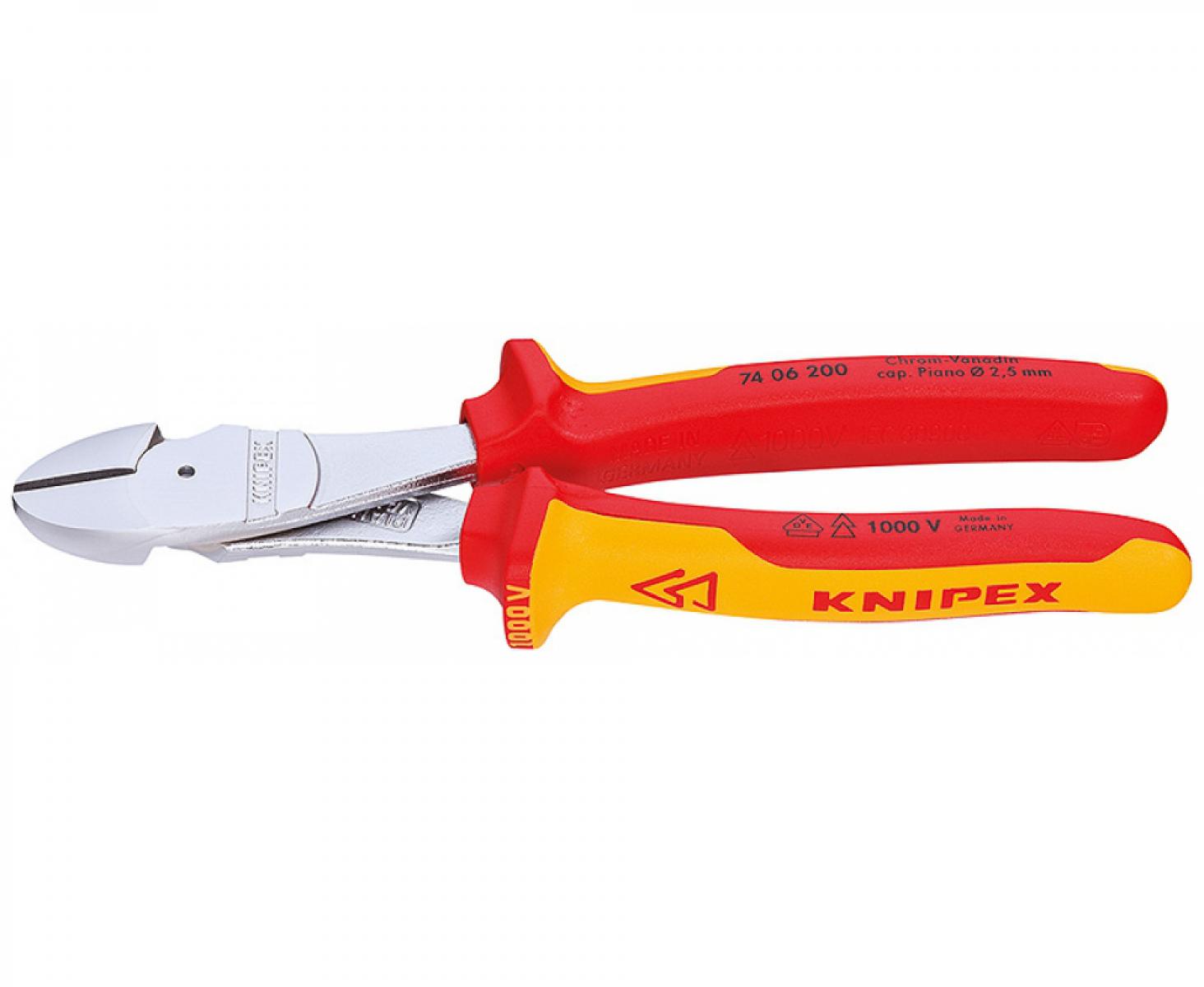 картинка Кусачки боковые VDE особой мощности Knipex KN-7406180 от магазина "Элит-инструмент"