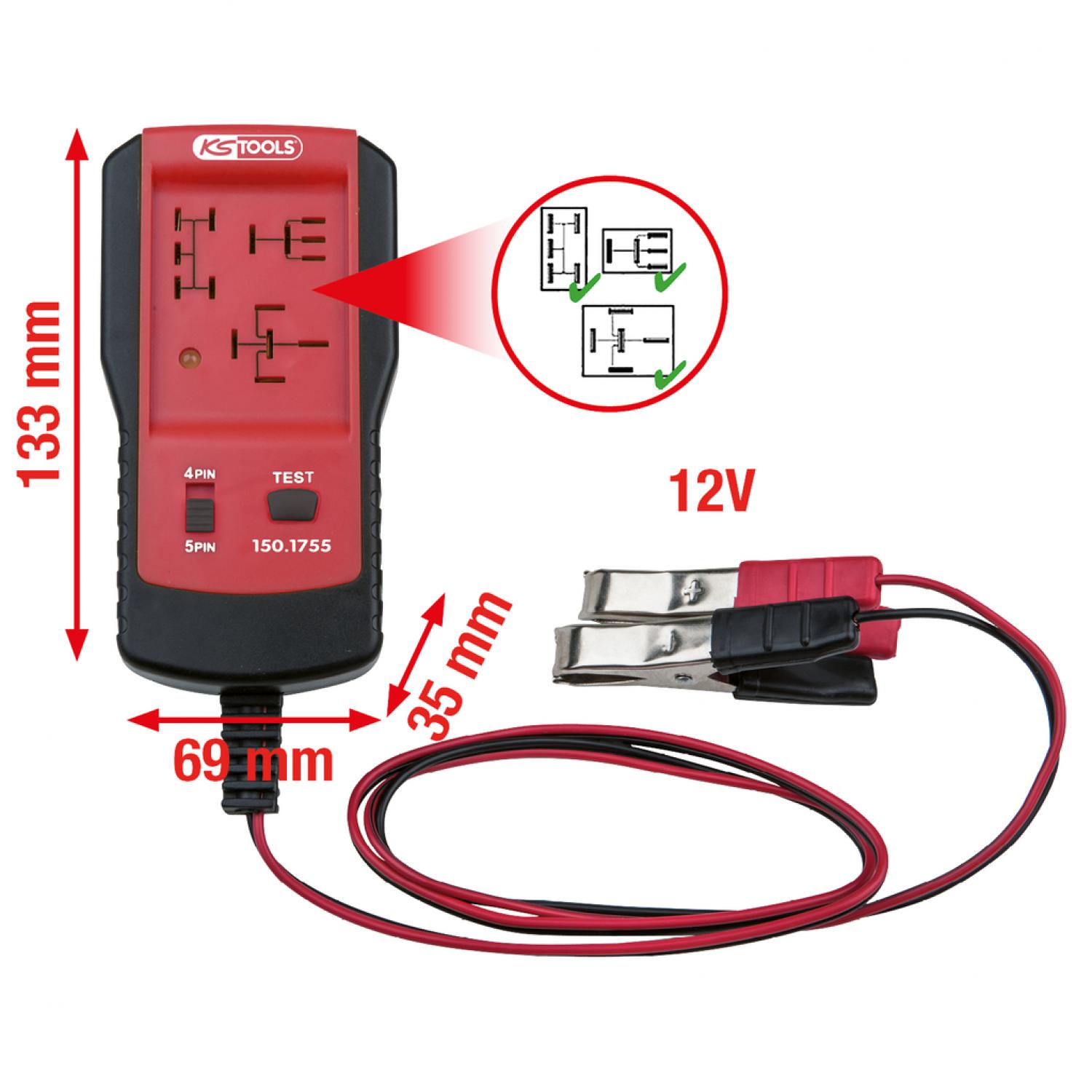 Тестер для реле 12 В