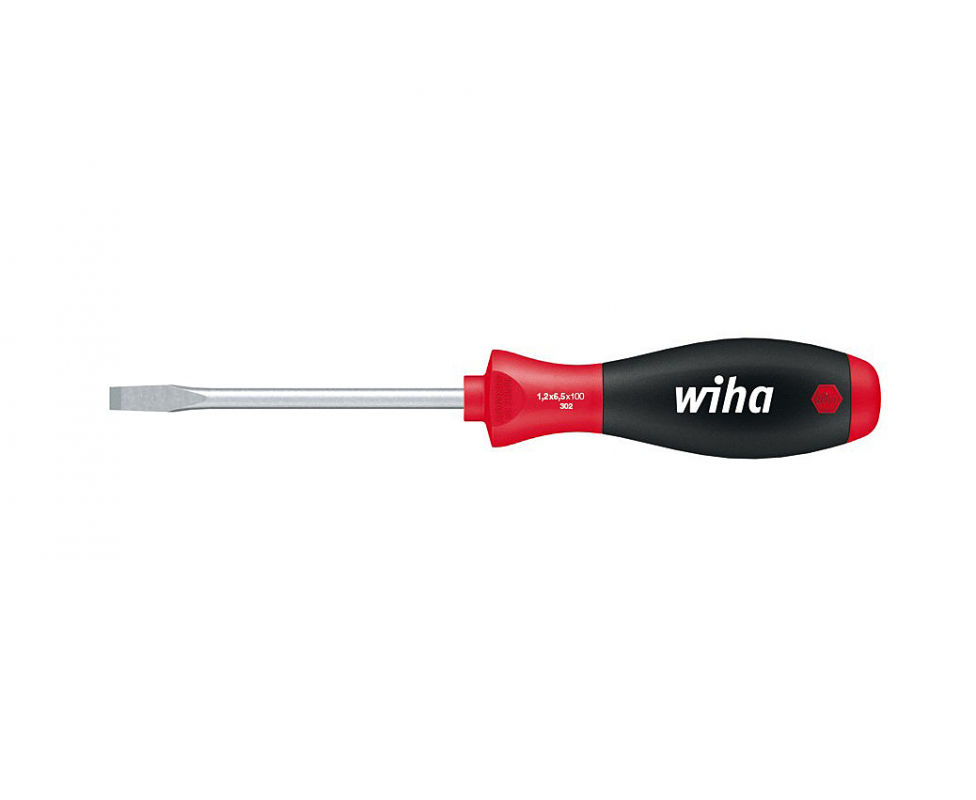 картинка Отвертка Wiha SoftFinish Slotted 302 00703 6,5 x 150 шлицевая от магазина "Элит-инструмент"