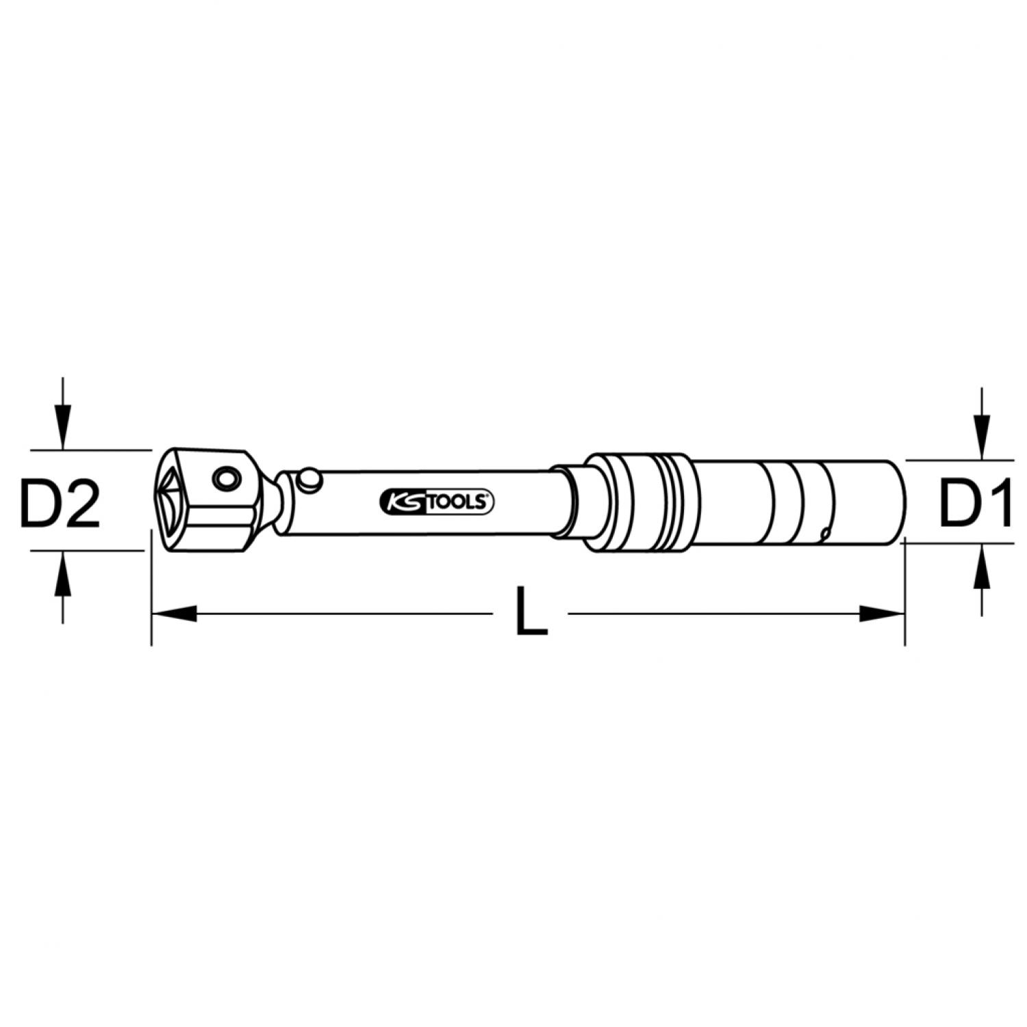 картинка Вставной промышленный динамометрический ключ 14х18 мм, 60-340 Нм от магазина "Элит-инструмент"