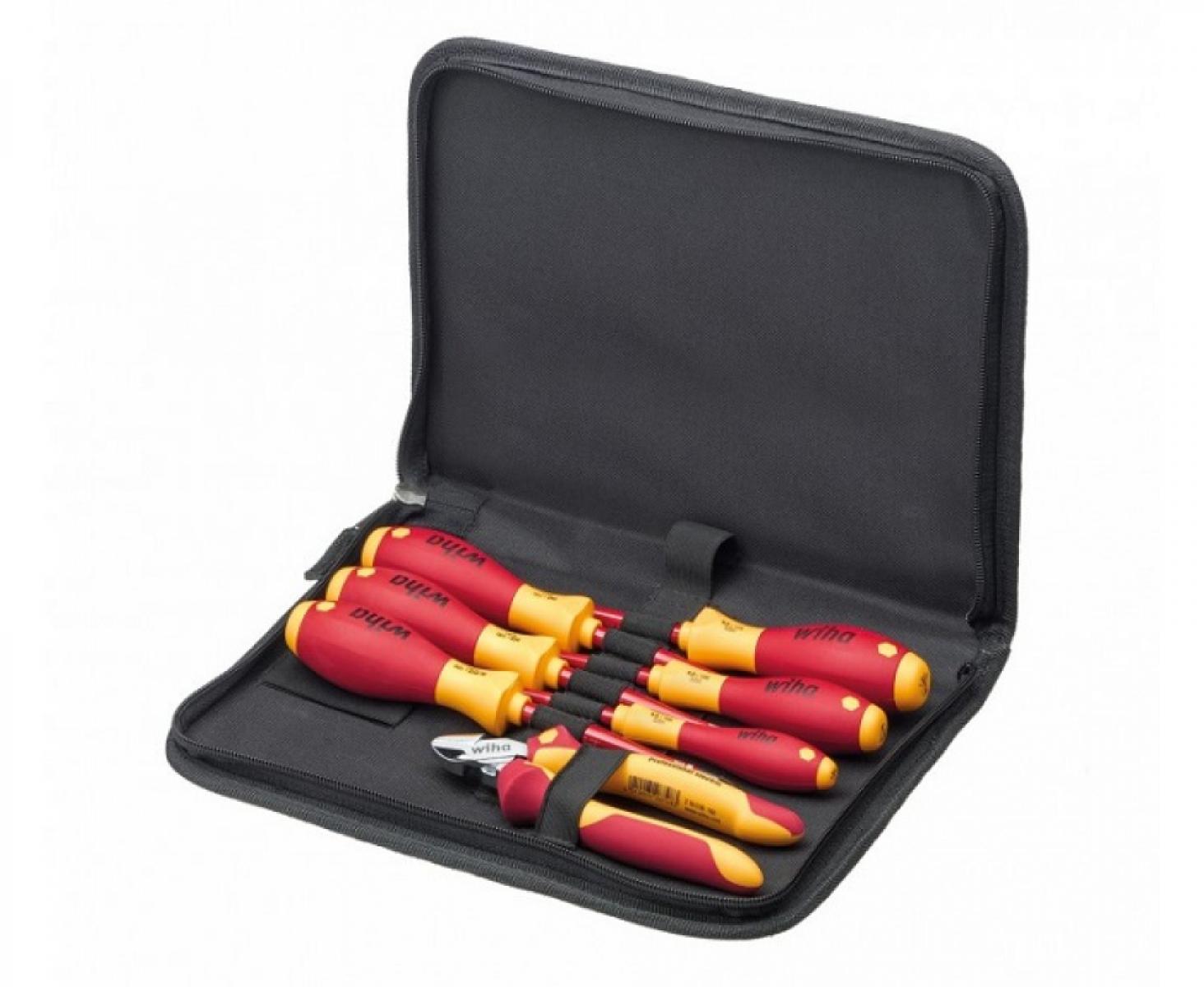 картинка Набор инструментов для электриков в карманной сумке Wiha 9300-031 38020, 7 предметов от магазина "Элит-инструмент"