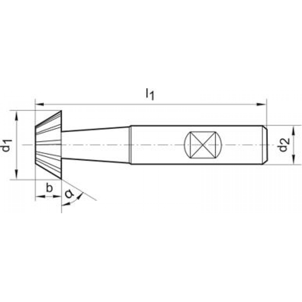 картинка Фреза угловая DIN1833 HSSCo5 форма D 45 градусов 25 мм FORMAT 2258 0250 Fplus от магазина "Элит-инструмент"