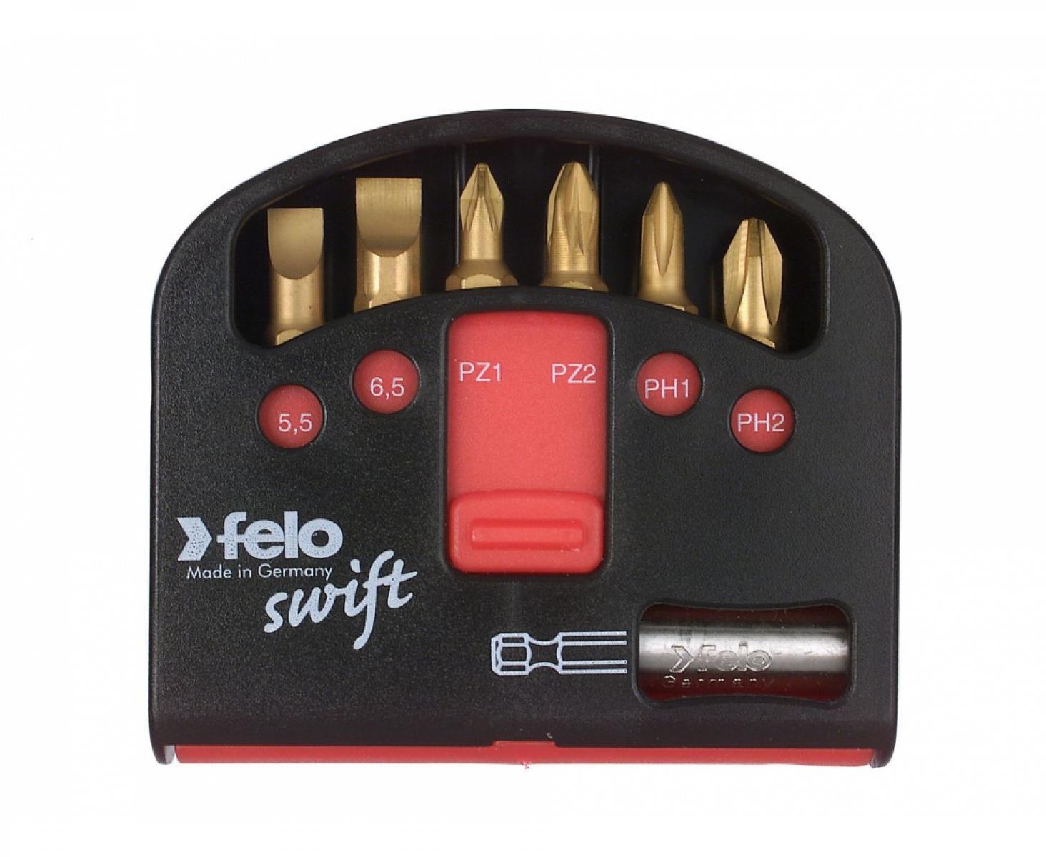 картинка Набор Felo Swift с держателем и битами TIN SL PH PZ 7 предметов 02060176 от магазина "Элит-инструмент"