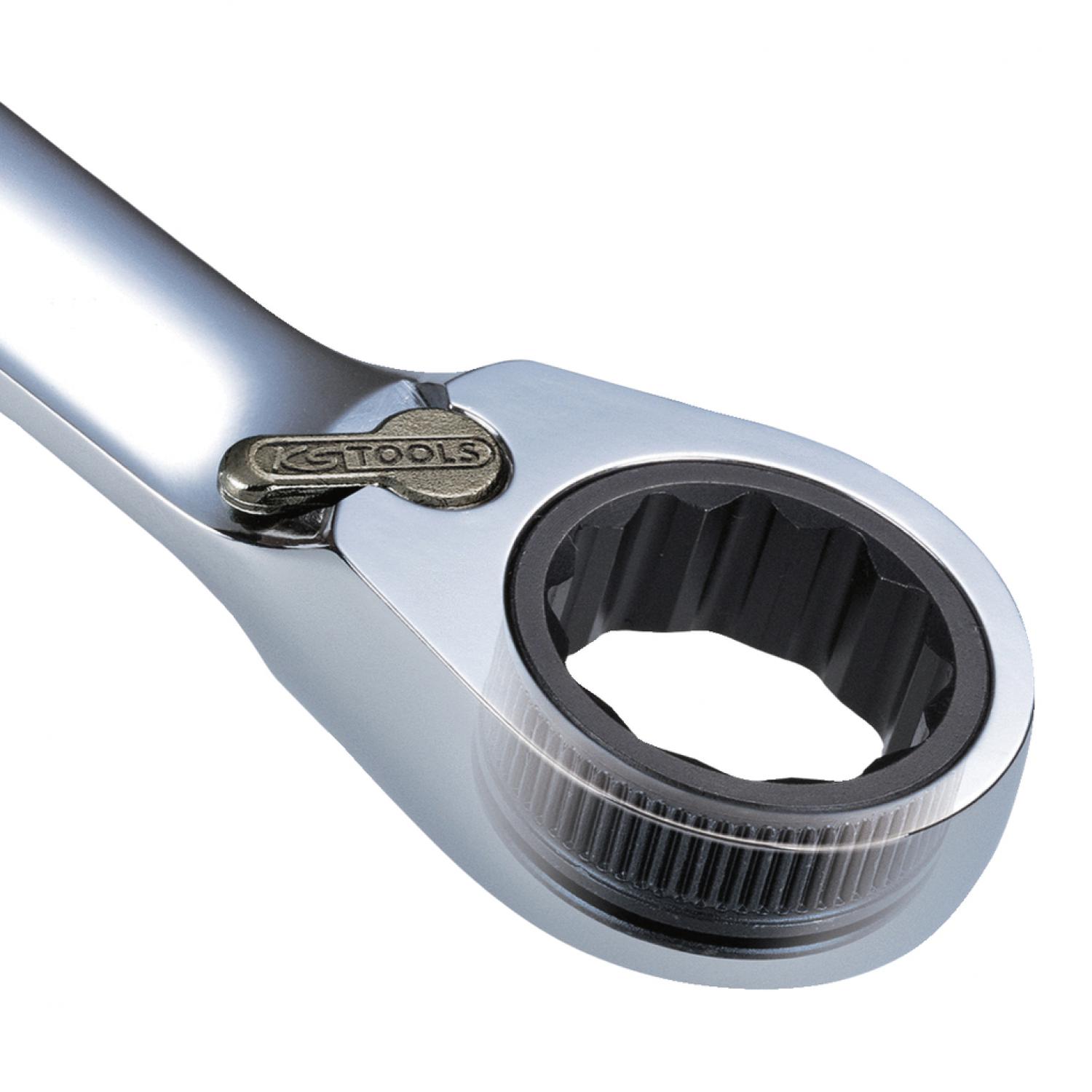 картинка Комбинированный ключ с трещоточным зевом DUO GEARplus, 17 мм, переключаемый от магазина "Элит-инструмент"