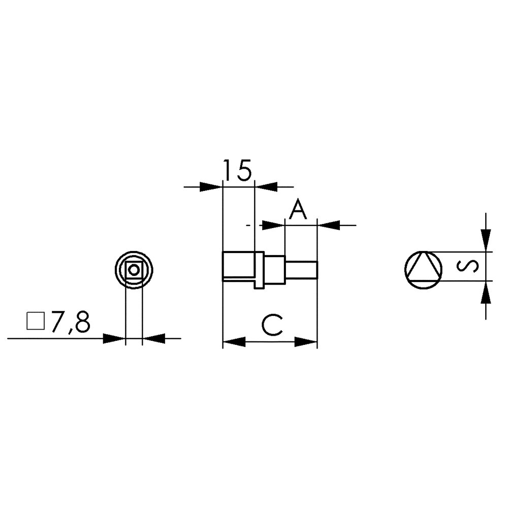 картинка Треугольный, с одной рабочей поверхностью АМF 16618 от магазина "Элит-инструмент"