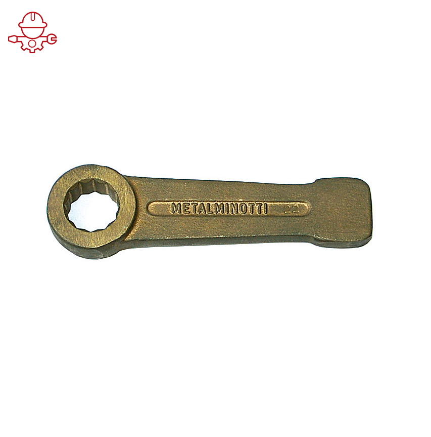 картинка Ключ накидной ударный двенадцатигранный искробезопасный 120 мм, серия 048 MetalMinotti 048-0120 от магазина "Элит-инструмент"