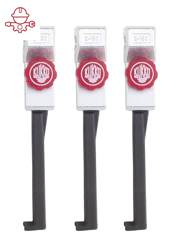 картинка 3 узких захвата с быстрой регулировкой (комплект) Kukko 2-153-S от магазина "Элит-инструмент"