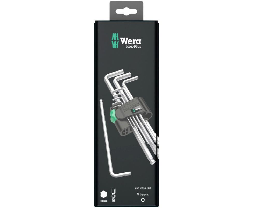 картинка Набор Г-образных ключей, метрических, хромированных Wera 950/9 Hex-Plus 1 SB WE-073391 от магазина "Элит-инструмент"