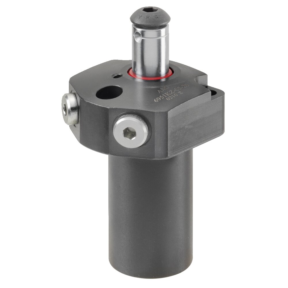 Двухтактный цилиндр с верхним фланцевым креплением и направляющим штоком поршня АМF 66514