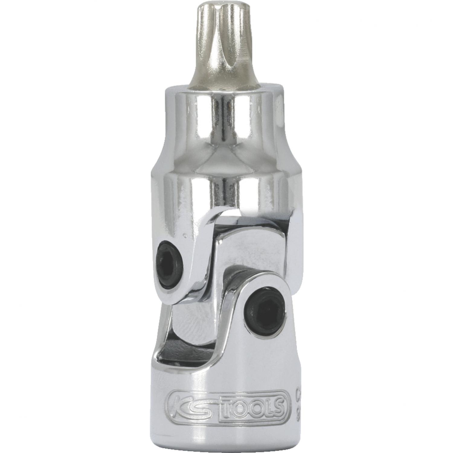 Торцовая головка с битом и шарниром CHROMEplus 1/4" с профилем Torx, T15