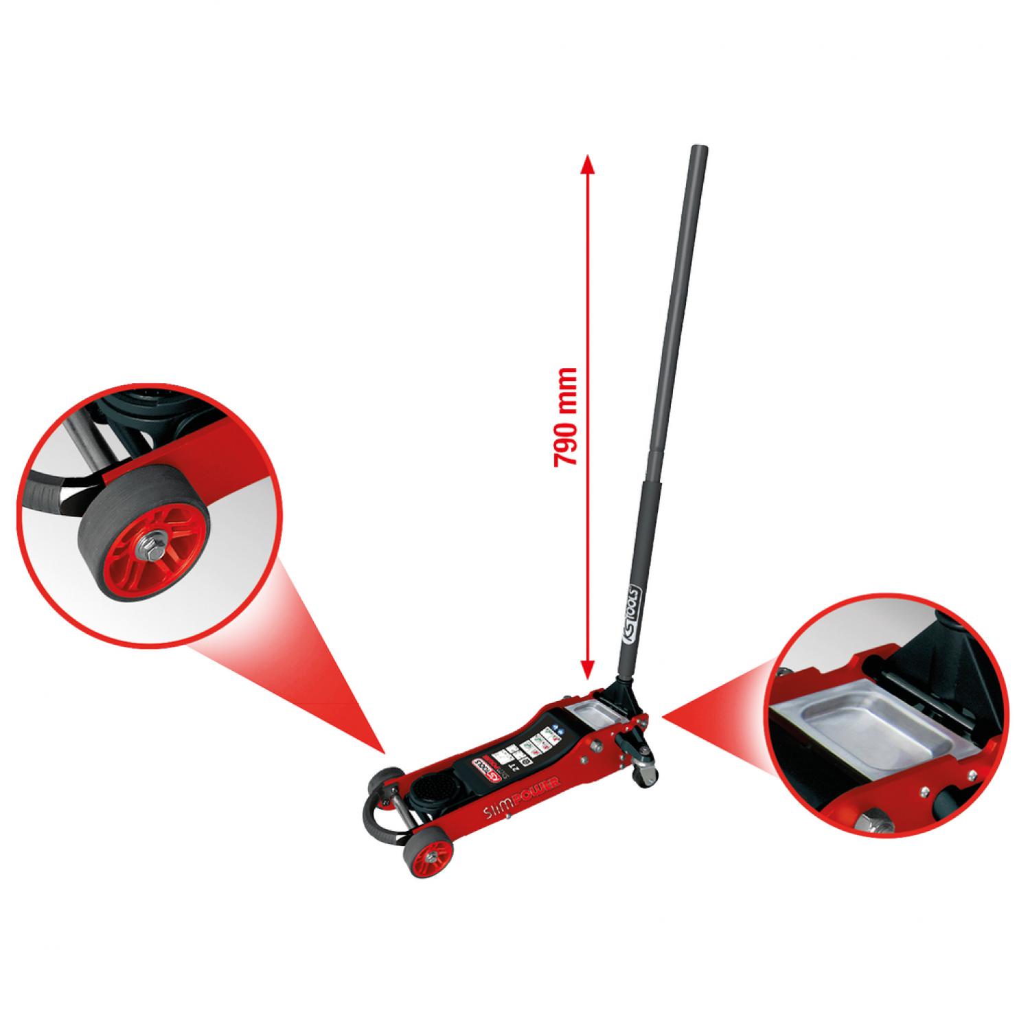 SlimPOWER гидравлический алюминиевый домкрат 2 т