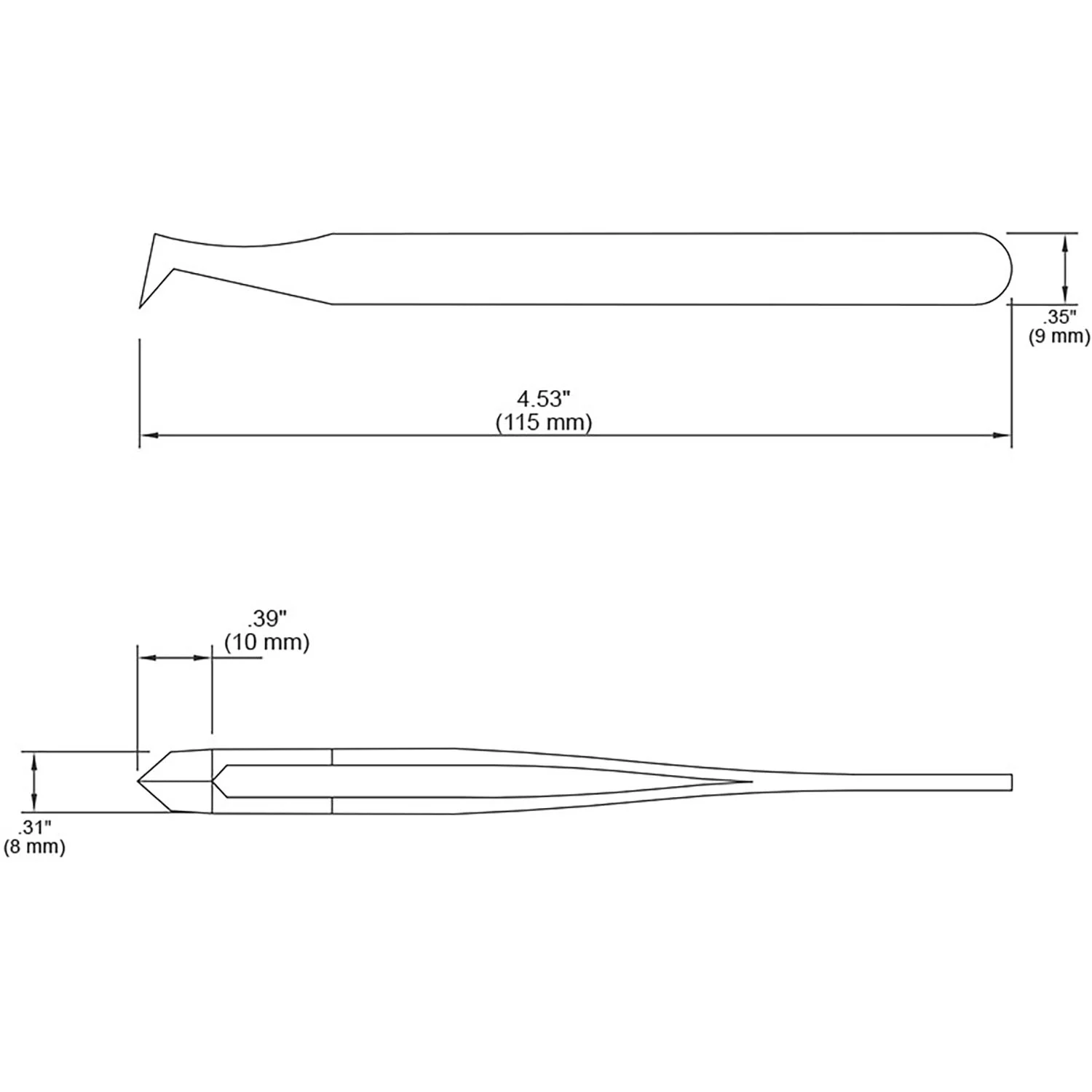 картинка Пинцет - Tronex 15AGW с большими заостренными кончиками для резки 15AGW-CH от магазина "Элит-инструмент"