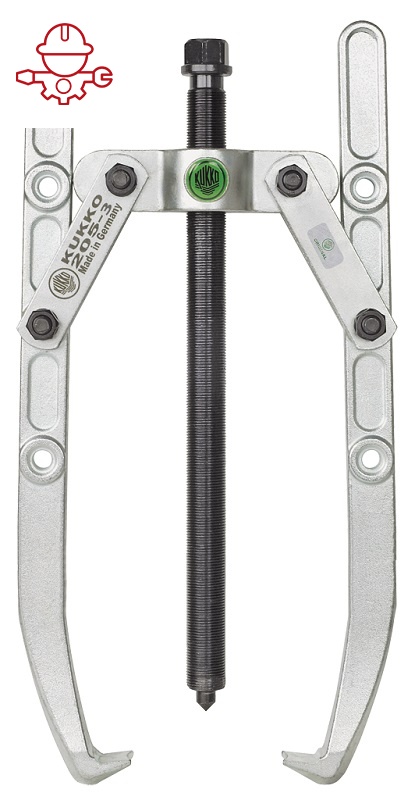 картинка Универсальный двухзахватный съёмник с шарнирными захватами и регулировкой глубины фиксации Kukko 205-3 от магазина "Элит-инструмент"
