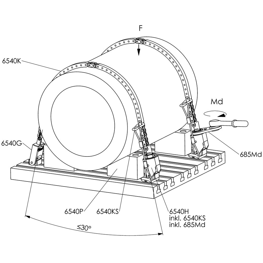 картинка Комплект для зажима цепи АМF 87627 от магазина "Элит-инструмент"