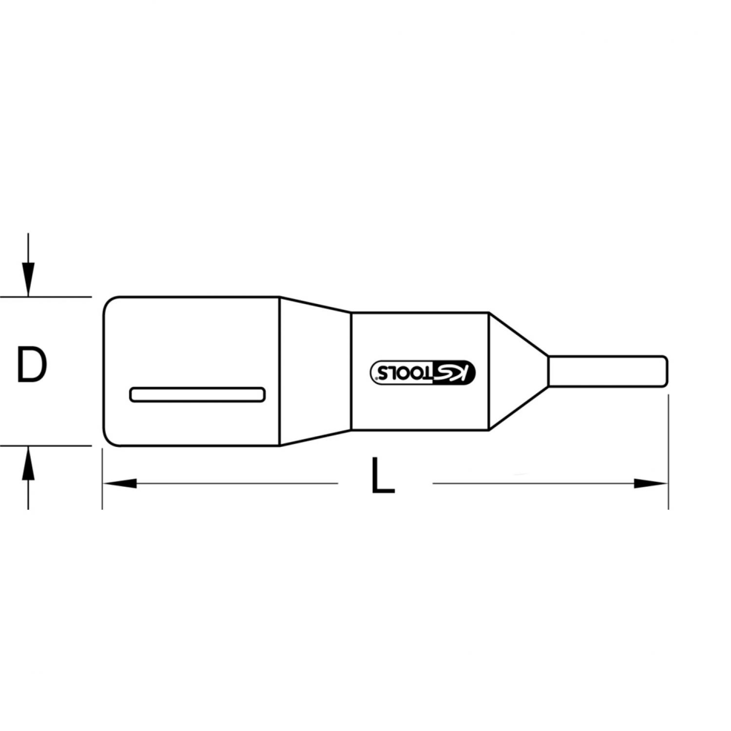 картинка Торцевая головка изолированная 1/2" с битой для  шлицев типа Torx, короткая, Т27 от магазина "Элит-инструмент"