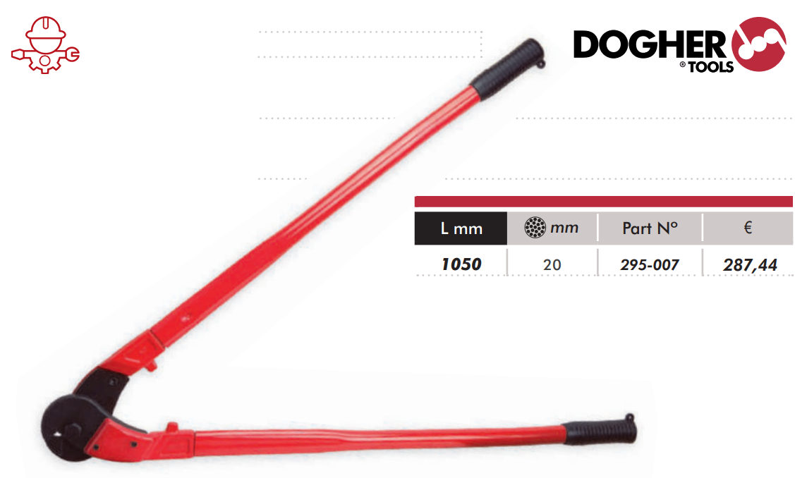 картинка Ножницы для резки проволочных тросов L=1050мм, 20мм Dogher 295-007 от магазина "Элит-инструмент"