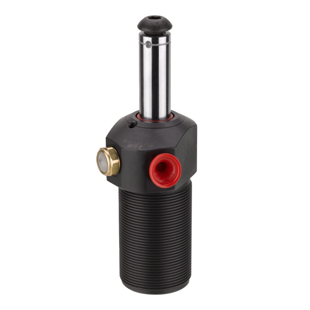 Тяговый цилиндр с резьбовым фланцевым креплением и направляющим штоком поршня АМF 66712