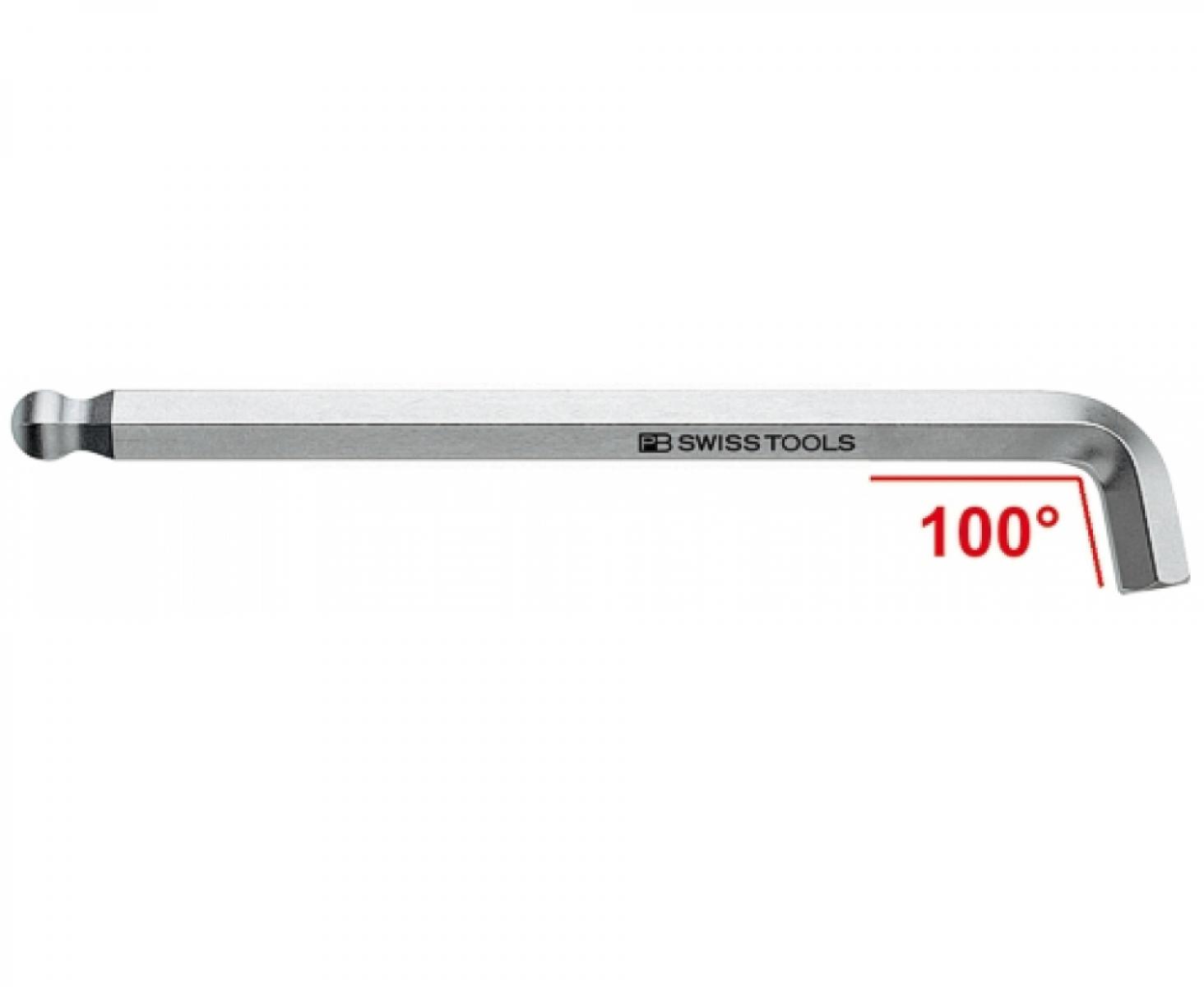 картинка Ключ штифтовый HEX PB Swiss Tools PB 2212.4 со сферической головкой угол 100º M4 от магазина "Элит-инструмент"