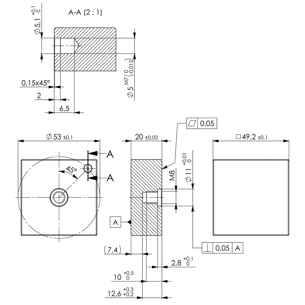 картинка Квадратный сегмент подложки АМF 571168 от магазина "Элит-инструмент"