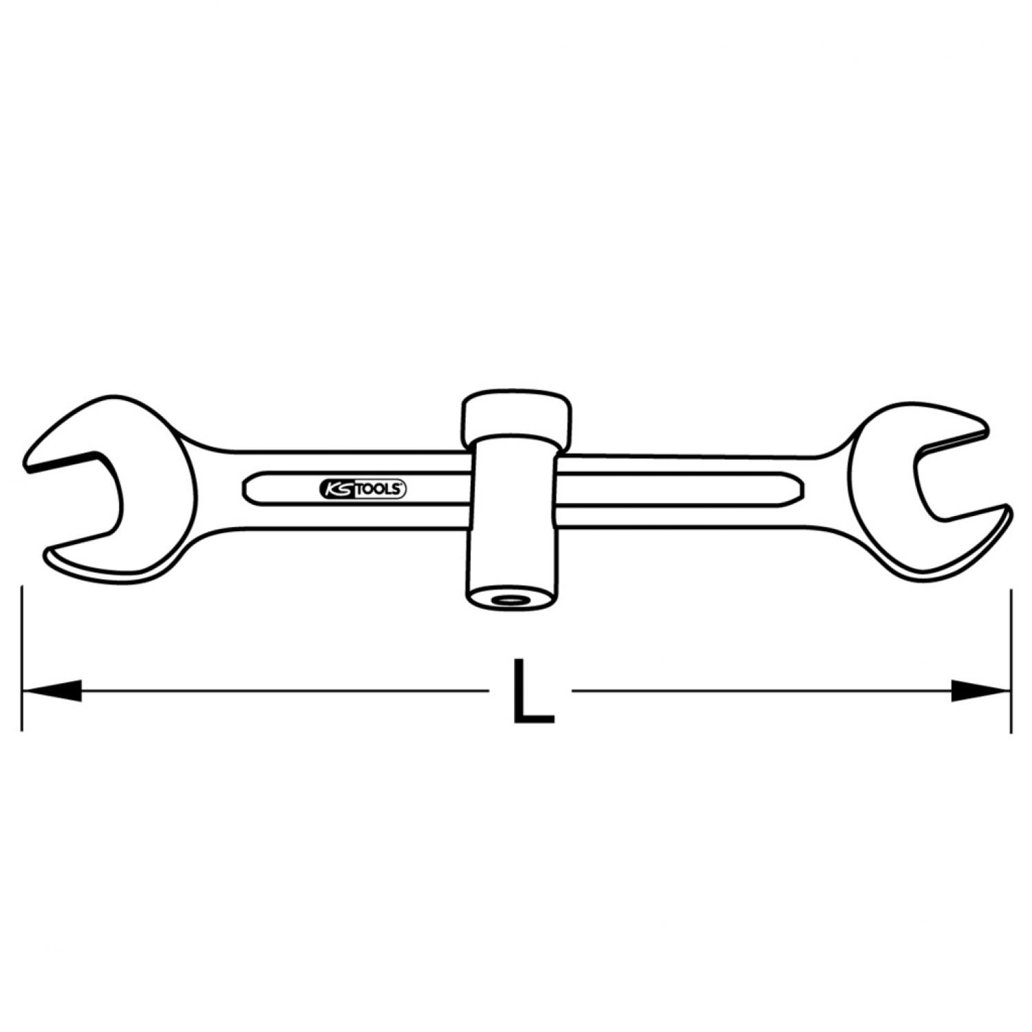 картинка Специальный ключ для сантехнических работ 17 x 19 мм, 220 мм от магазина "Элит-инструмент"