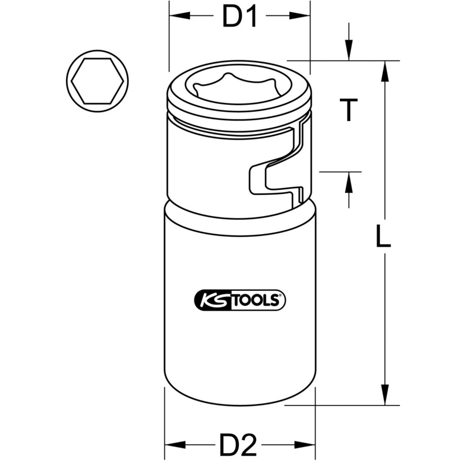 картинка Торцовая головка с адаптером и битом CHROMEplus 3/8", для 10 мм от магазина "Элит-инструмент"