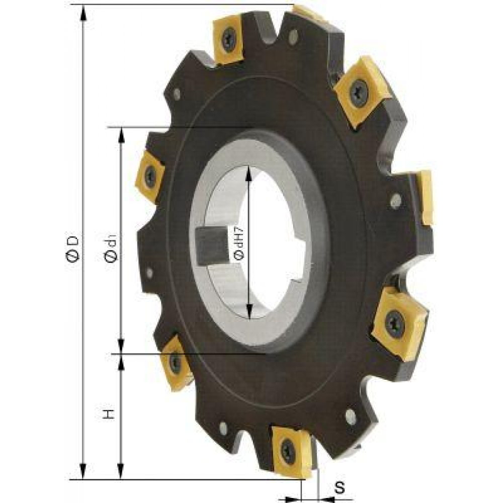 Фреза боковая без буртика Z8 D 80x8 мм 2999 1415 Fplus