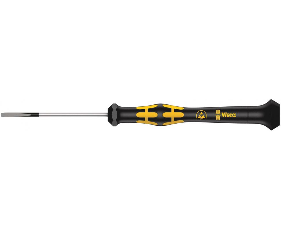 картинка Отвертка Wera Kraftform Micro ESD 1578 A WE-030106 0.60 x 3.5 x 80 шлицевая от магазина "Элит-инструмент"