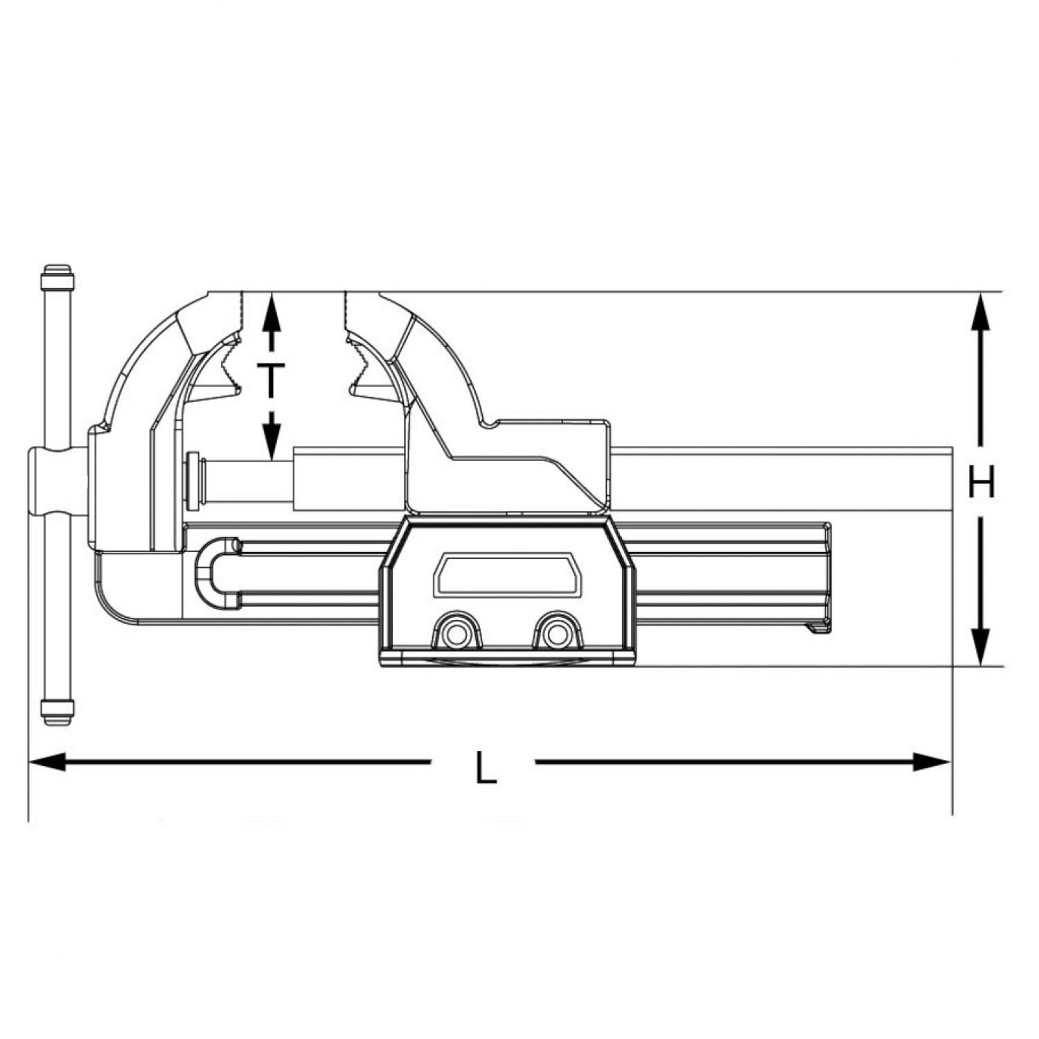 картинка Параллельные тиски с поворотным столом, 147 мм от магазина "Элит-инструмент"