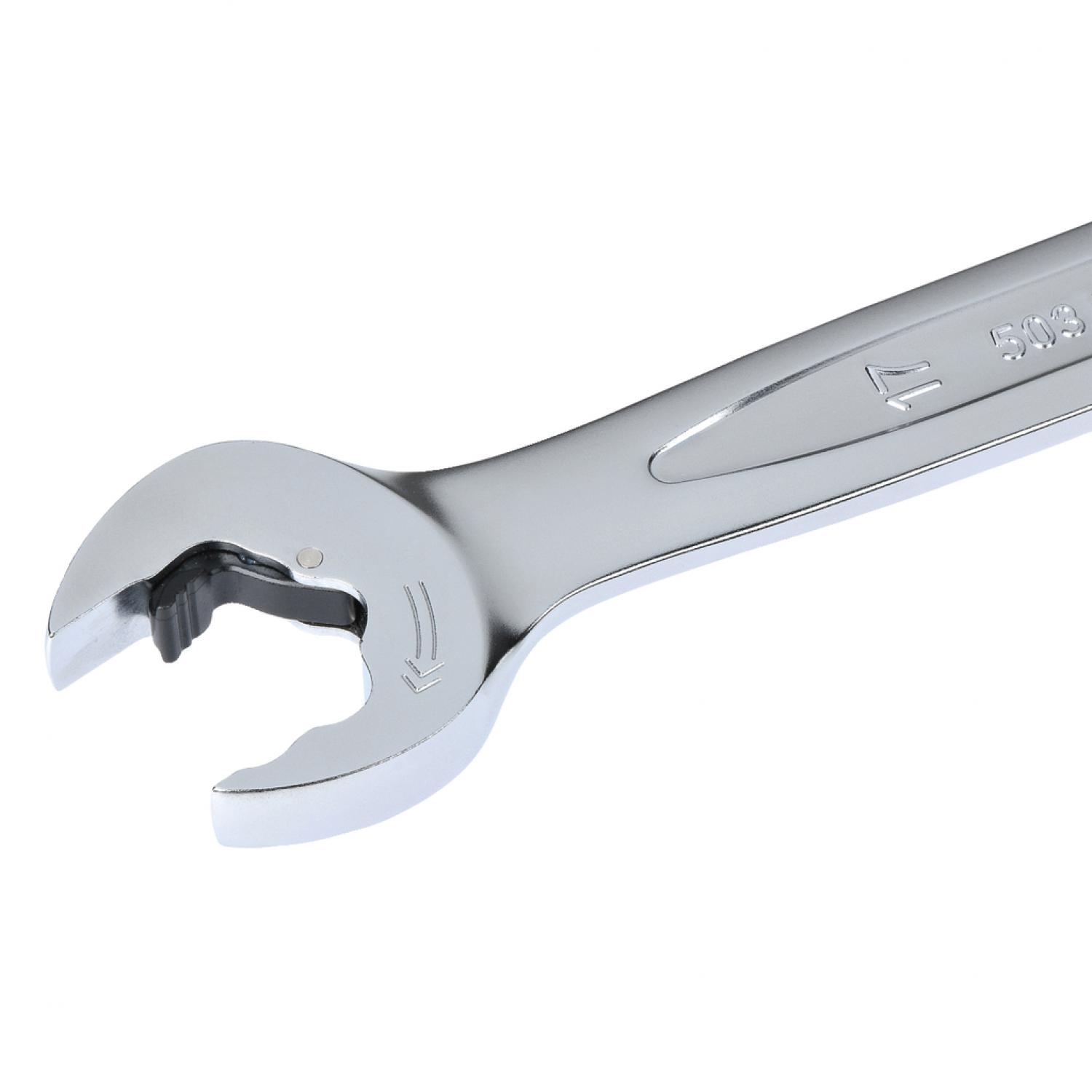 картинка Комбинированный ключ с трещоточным зевом DUO GEARplus, 9 мм, переключаемый от магазина "Элит-инструмент"