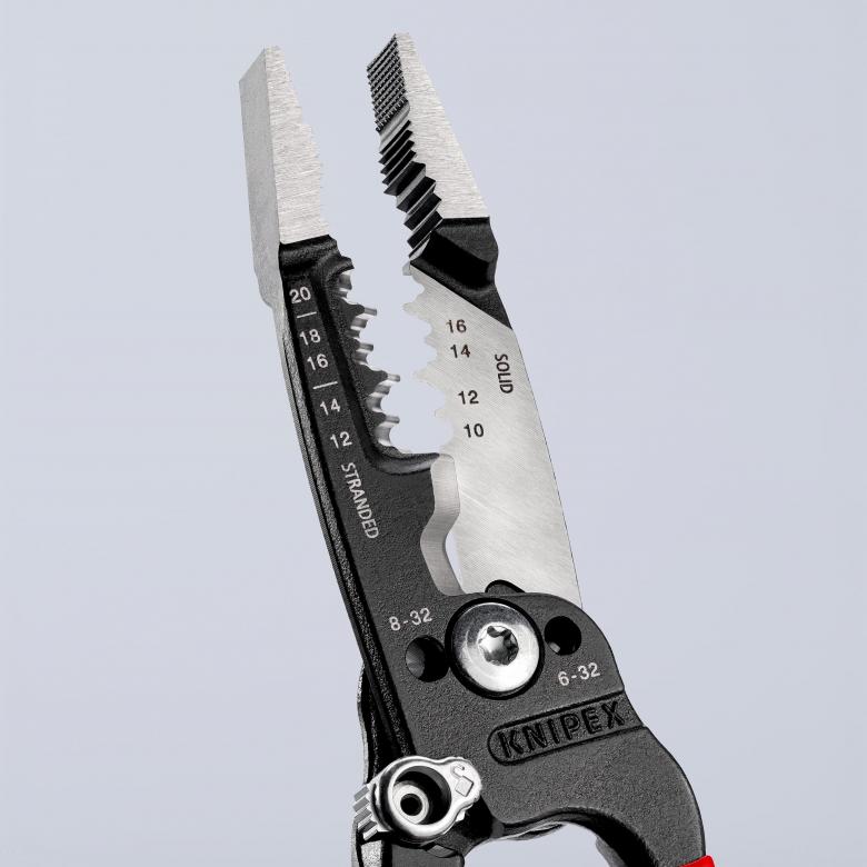 картинка KNIPEX WireStripper, многофункциональные клещи для электриков, американская модель KNIPEX 13718200  от магазина "Элит-инструмент"