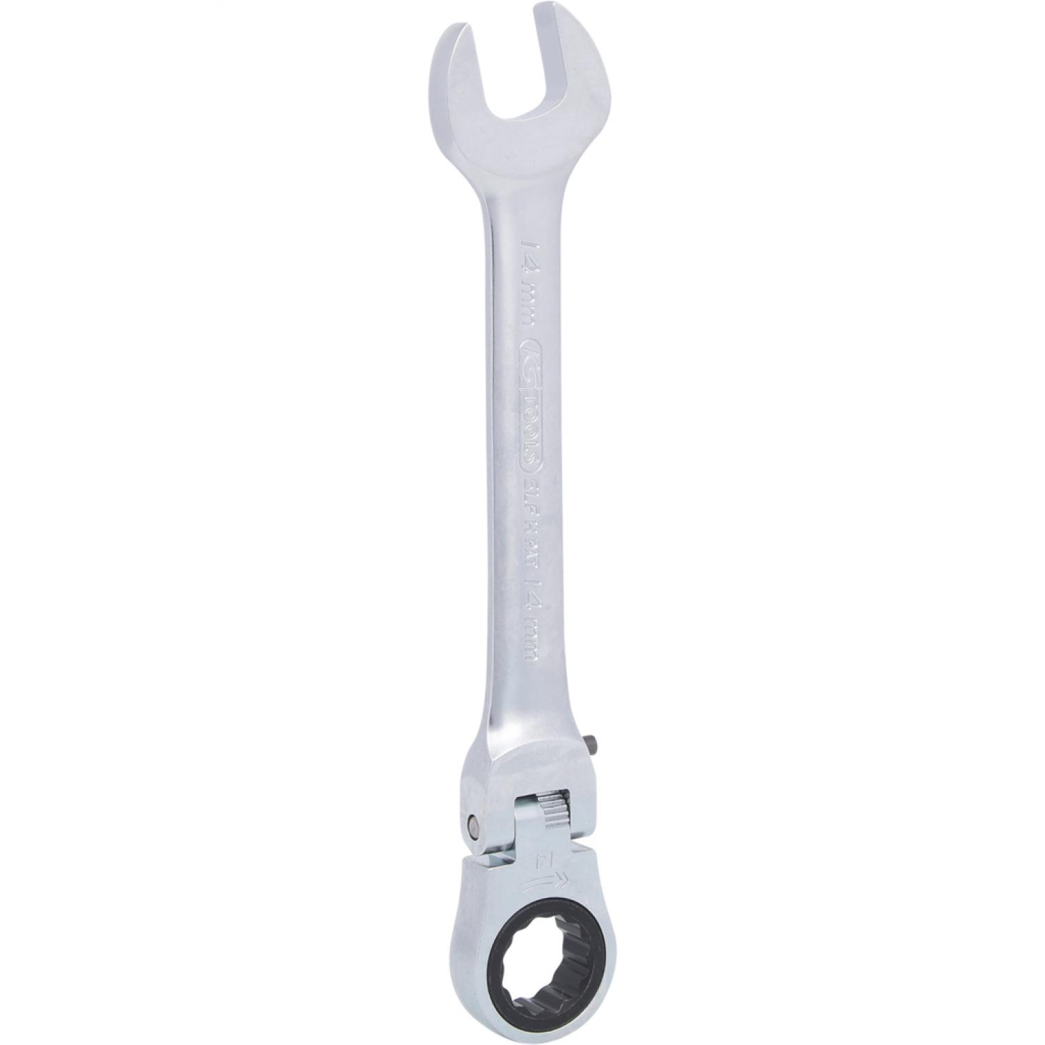 картинка Шарнирный комбинированный ключ с трещоткой GEARplus, регулируемый, 14 мм подвеска от магазина "Элит-инструмент"