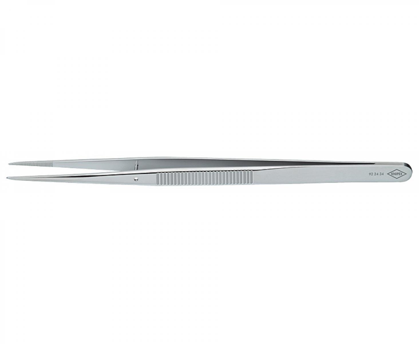 картинка Пинцет захватный прецизионный с направляющим штифтом, тонкие губки Knipex KN-922434 от магазина "Элит-инструмент"