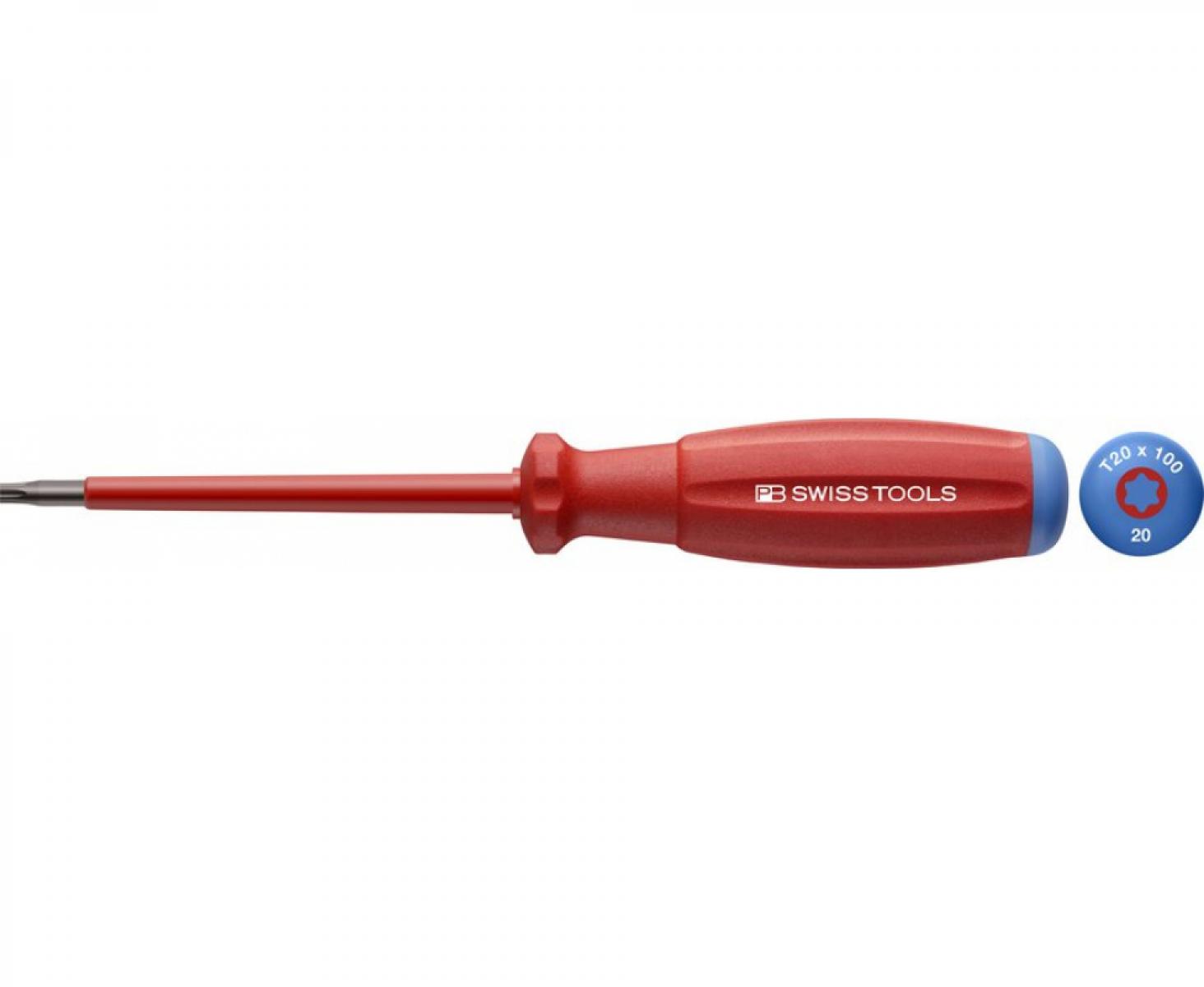 картинка Отвертка SwissGrip диэлектрическая TORX VDE PB Swiss Tools PB 58400.20-100 T20 от магазина "Элит-инструмент"