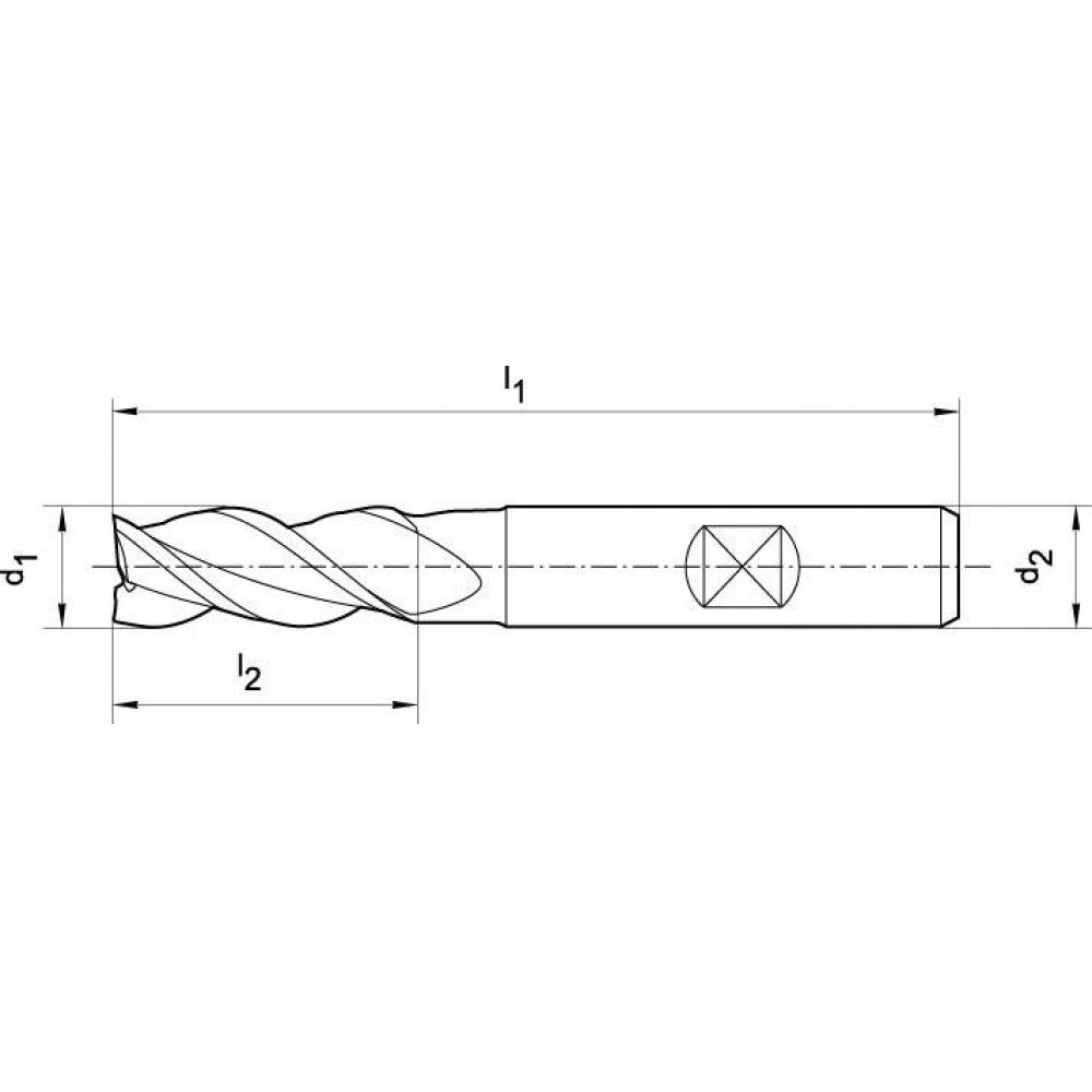 картинка Концевая фреза короткая DIN844 Форма B HSSCo8 20 мм FORMAT 2160 2000 Fplus от магазина "Элит-инструмент"