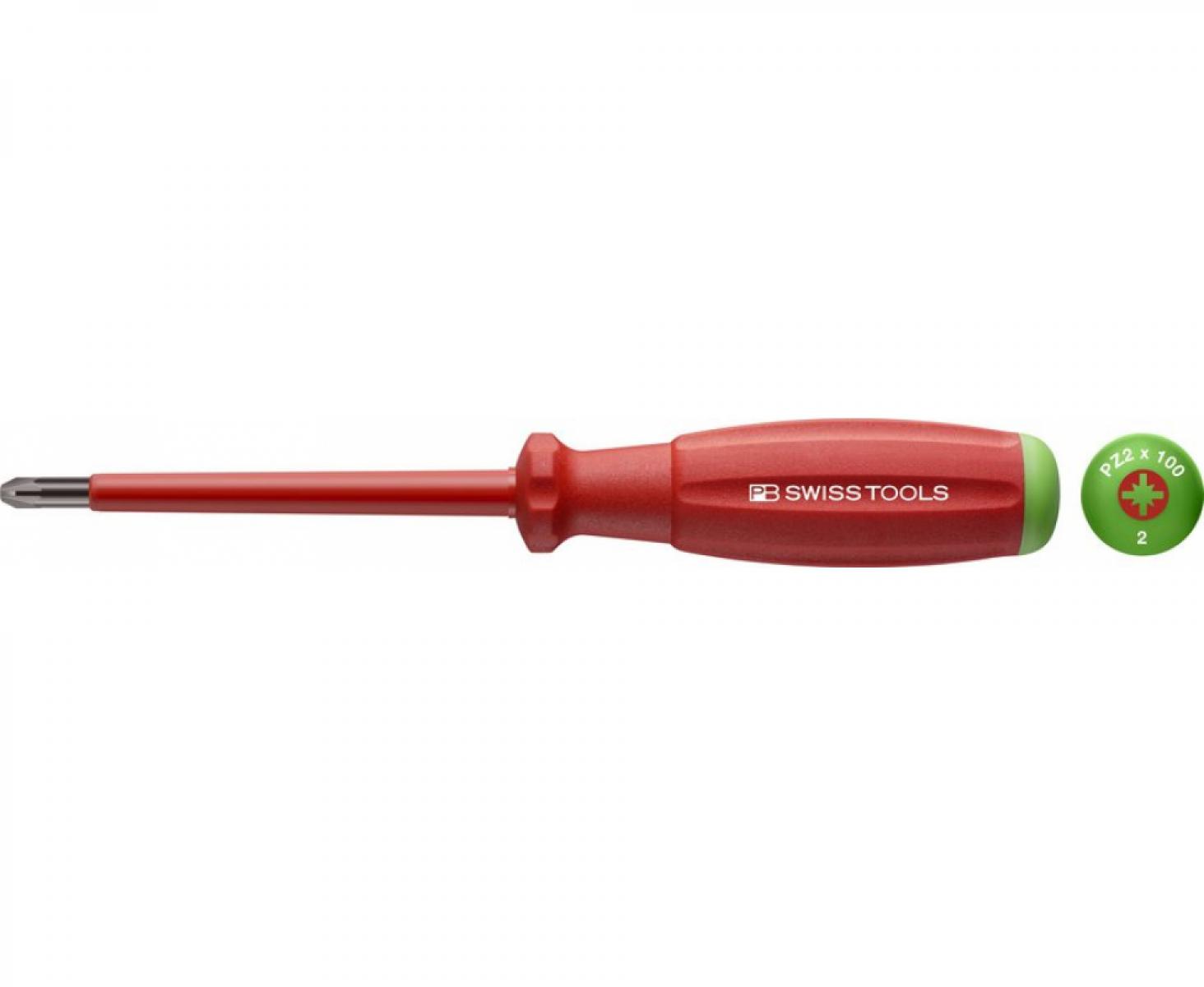 картинка Отвертка SwissGrip крестовая диэлектрическая Pozidriv VDE PB Swiss Tools PB 58192.1-80 PZ1 от магазина "Элит-инструмент"