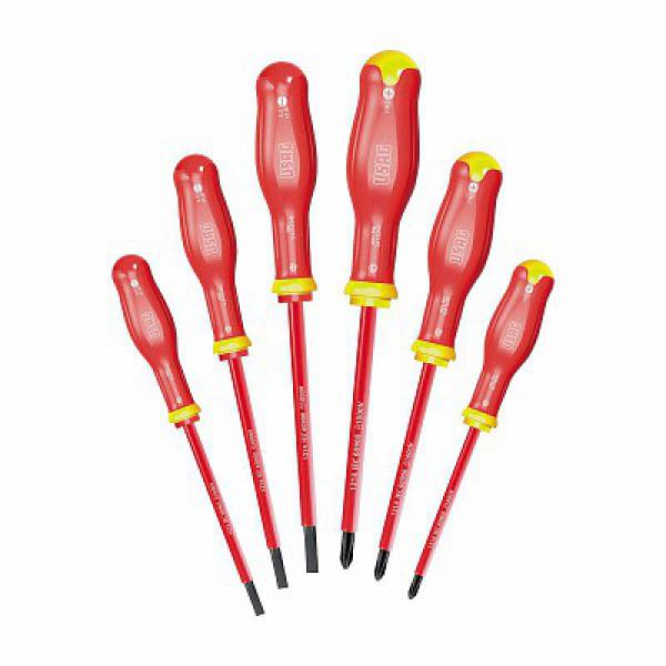 картинка Набор из 6 отверток для винтов с прямым шлицем и PHILLIPS® - 1000 V 091 SH6 U00910103 от магазина "Элит-инструмент"