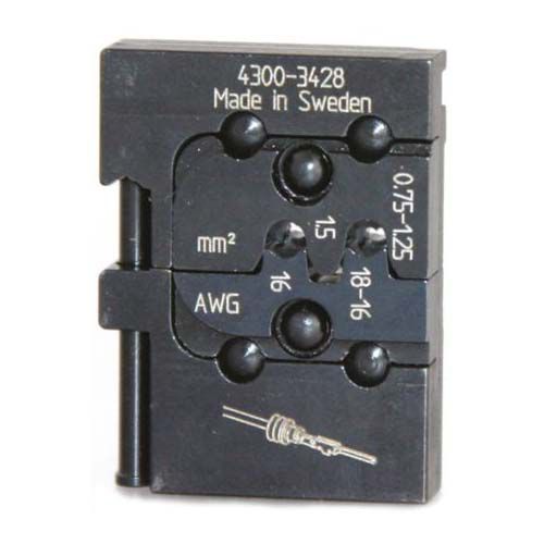 PM-4300-3428/AAA Матрица для опрессовки контактных Pin коннекторов типа Timer: 0.75-1.25 мм², 1.5 мм²