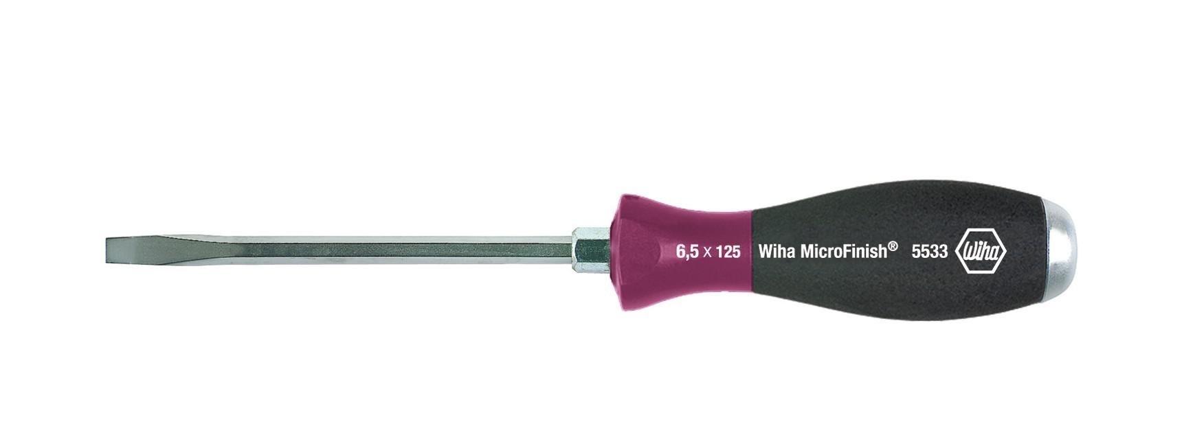 картинка Отвертка шлицевая MicroFinish® 5533 WIHA 29137 от магазина "Элит-инструмент"