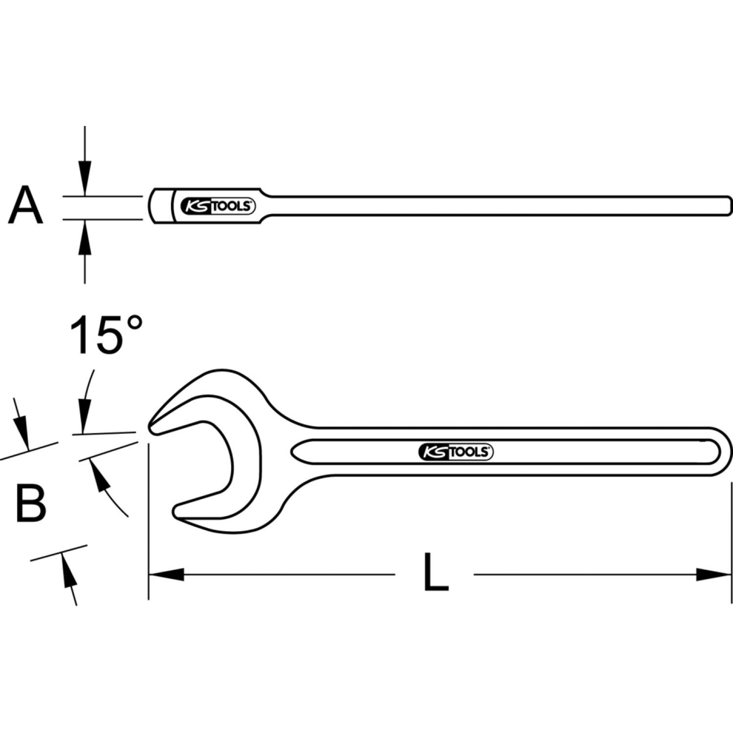 картинка Односторонний силовой ключ, 70 мм от магазина "Элит-инструмент"