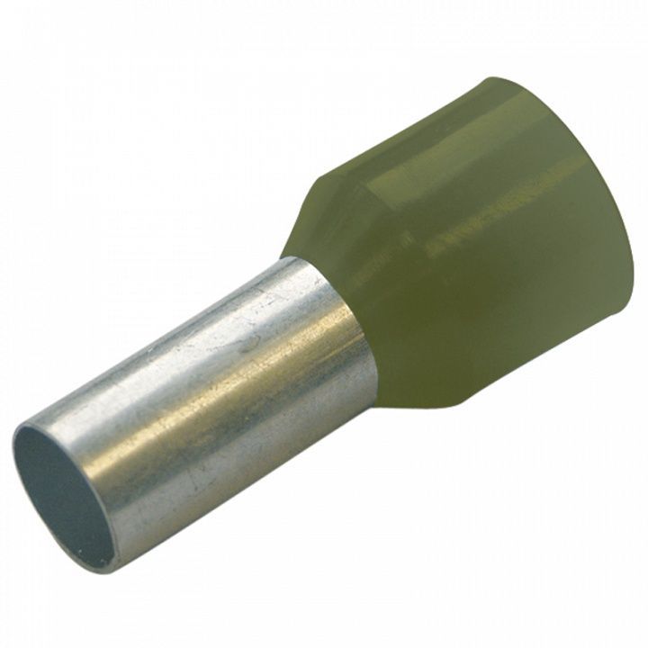 картинка Гильза конечная изолированная (НШВИ) 50/ 25 мм цвет оливковый (упак. 25 шт.) от магазина "Элит-инструмент"