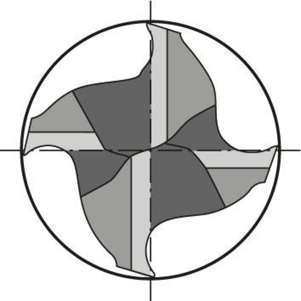 картинка Концевая фреза короткая цельнотвердосплавный хвостовик WN TiALN HB Z4 FORMAT 12 мм/D12 мм 2377 1200 Fplus от магазина "Элит-инструмент"