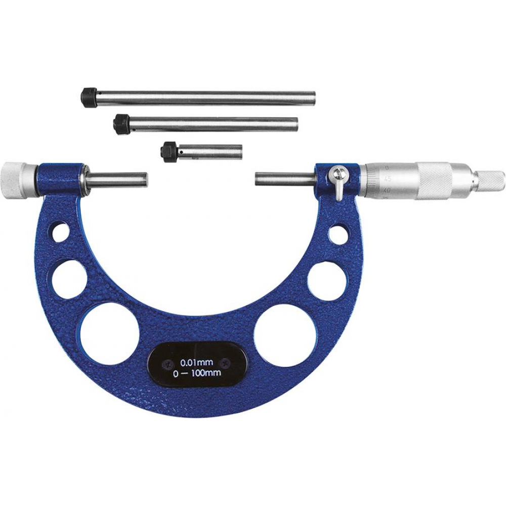 картинка Наружный микрометр с концевыми мерами 0-100 мм FORMAT 4114 0001 Fplus от магазина "Элит-инструмент"