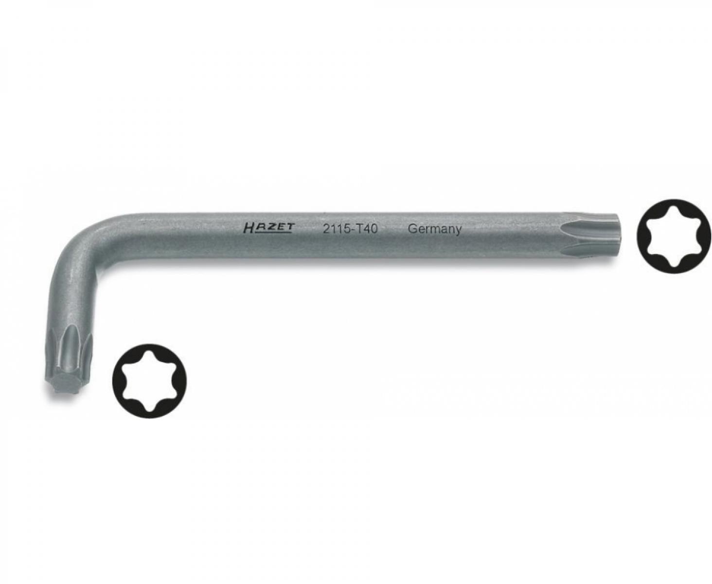 Ключ штифтовый Г-образный TORX T45 Hazet 2115-T45