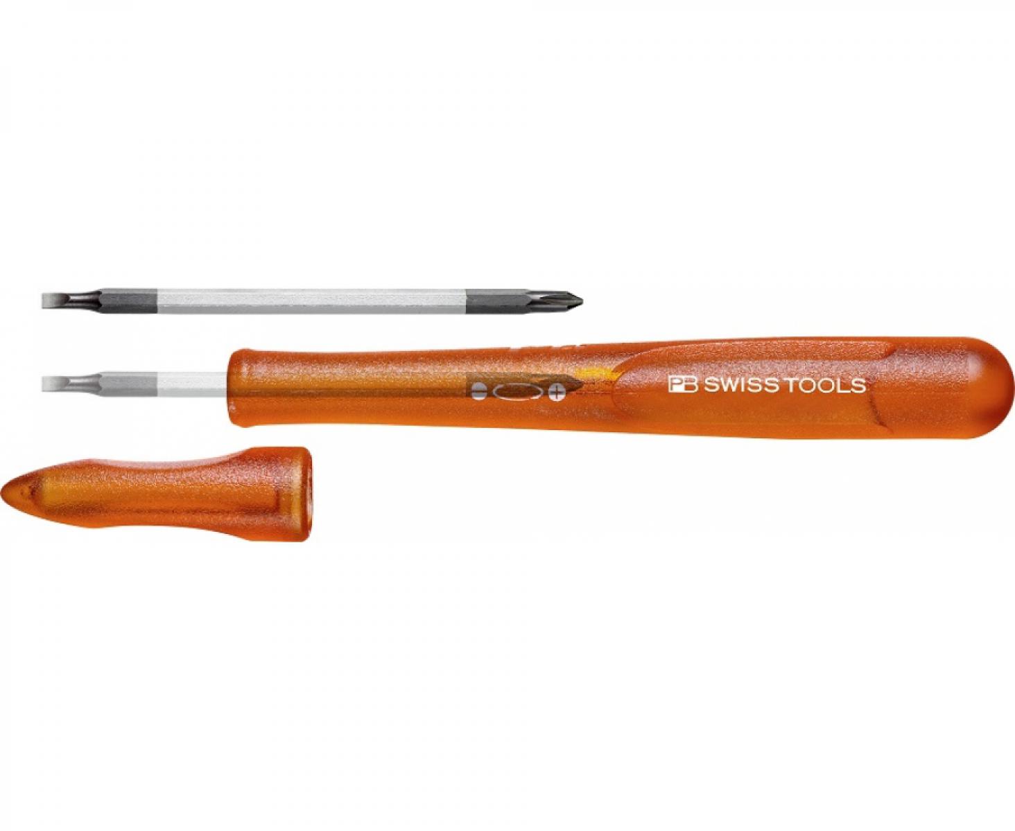 картинка Отвертка прецизионная прецизионная PB Swiss Tools со сменным жалом SL PH PB 168.00-30 RE красная от магазина "Элит-инструмент"