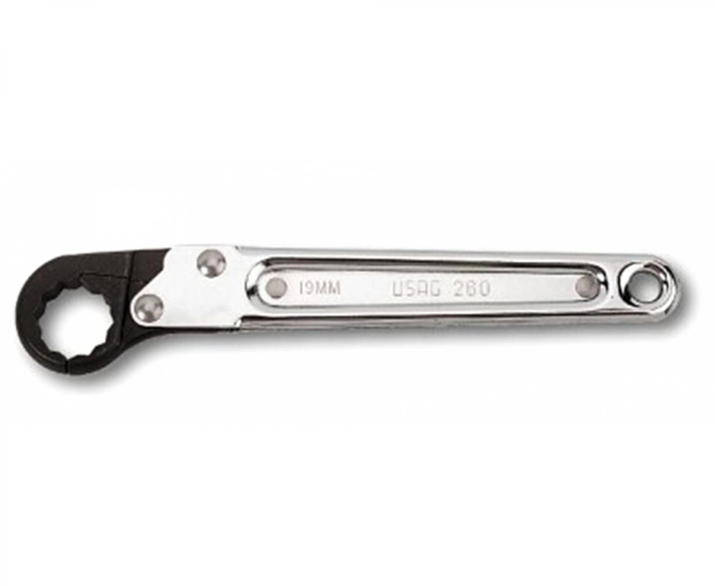 картинка Ключ гаечный накидной с трещоткой USAG 260 10 мм 260010 от магазина "Элит-инструмент"